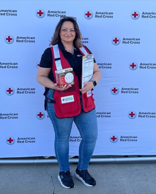 Patty Cicogni with American Red Cross