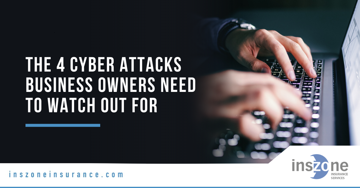 Man Using Laptop - Banner Image for The 4 Cyber Attacks Business Owners Need to Watch Out For Blog