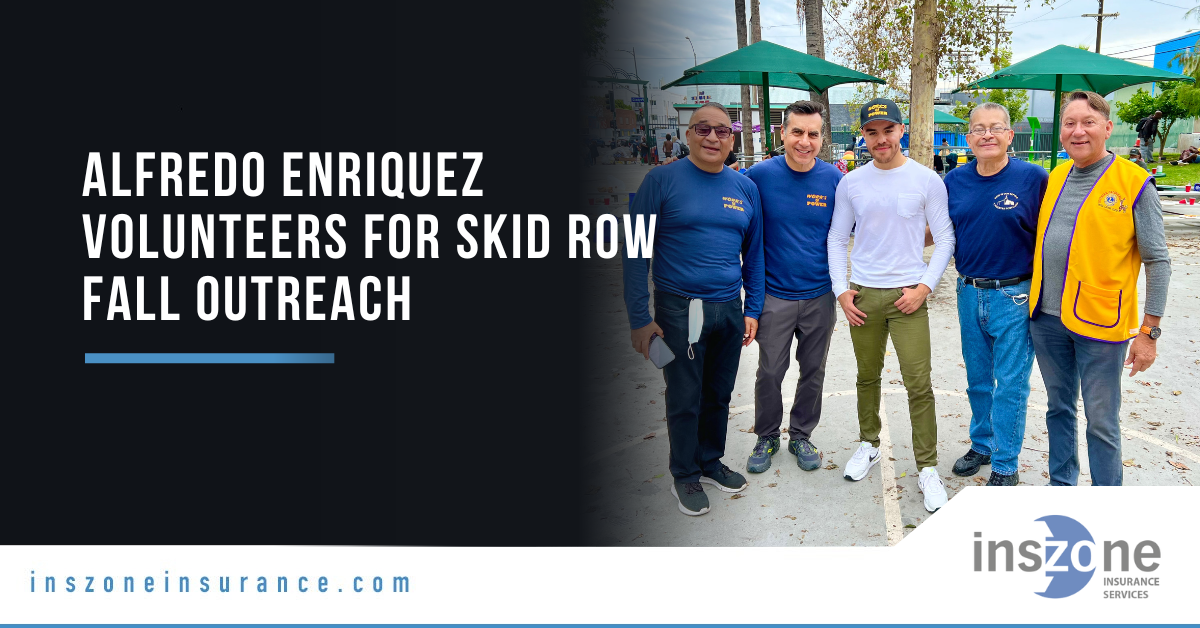 Alfredo Enriquez Volunteers for Skid Row Fall Outreach
